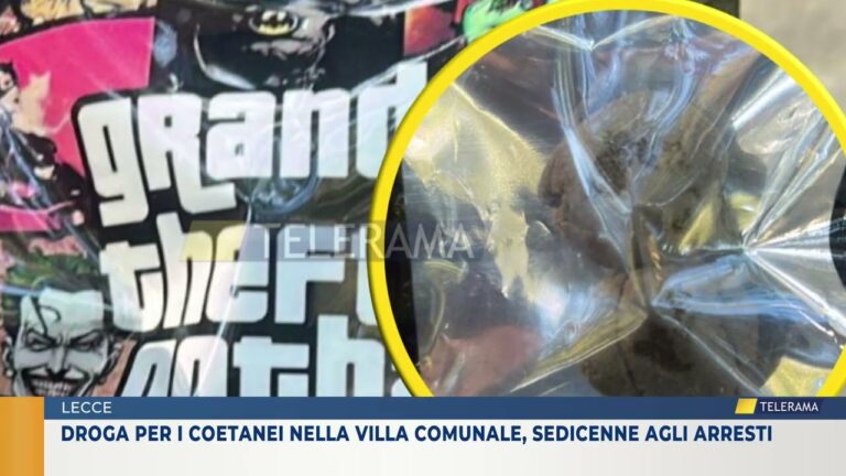 Droga per i coetanei nella villa comunale, sedicenne agli arresti