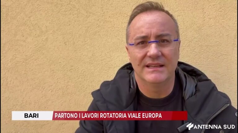 7 FEBBRAIO 2026 – BARI, PARTONO I LAVORI ROTATORIA VIALE EUROPA