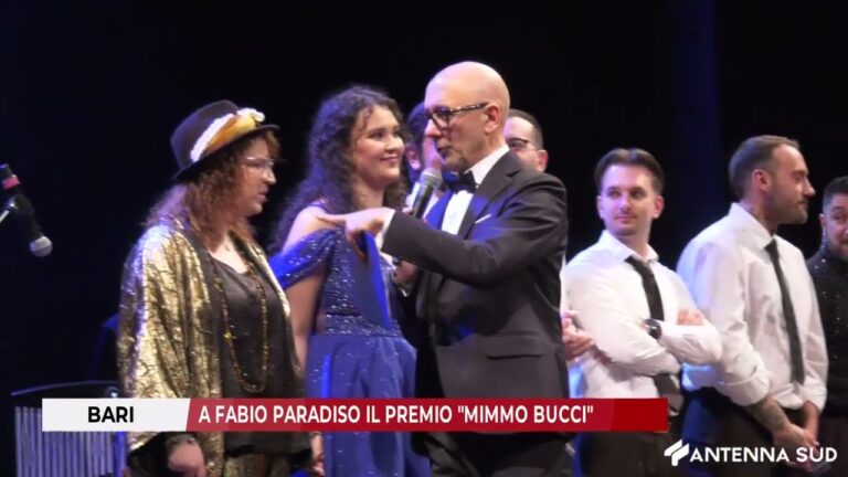 8 FEBBRAIO 2026 – BARI, A FABIO PARADISO IL PREMIO “MIMMO BUCCI”
