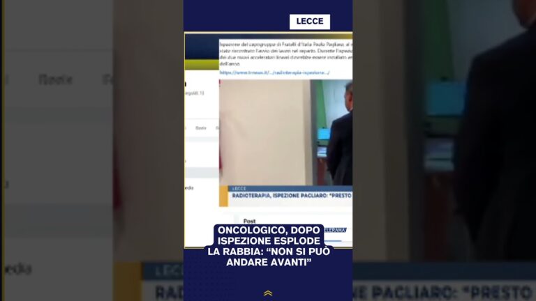 ONCOLOGICO, DOPO ISPEZIONE ESPLODE LA RABBIA: “NON SI PUÒ ANDARE AVANTI”