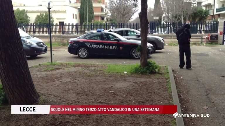10 FEBBRAIO 2026   LECCE   SCUOLE NEL MIRINO TERZO ATTO VANDALICO IN UNA SETTIMANA