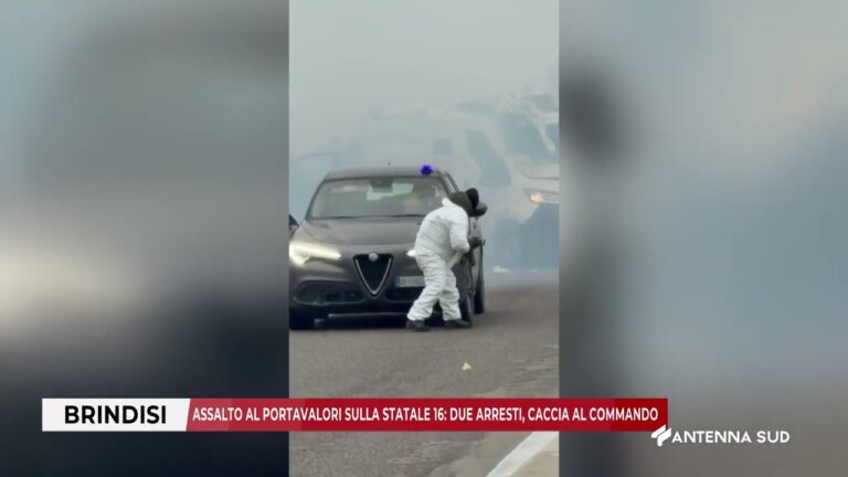 10 FEBBRAIO 2026 – BRINDISI – ASSALTO PORTAVALORI SULLA STATALE 16: DUE ARRESTI, CACCIA AL COMMANDO