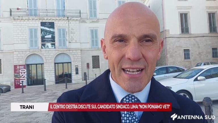 12 FEBBRAIO 2026 – TRANI: IL CENTRO DESTRA DISCUTE SUL CANDIDATO SINDACO. LIMA: “NON PONIAMO VETI”