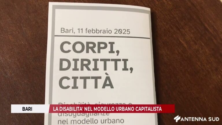 12 FEBBRAIO 2026 – BARI: DISABILITA’, PUGLIA ACCESSIBILE