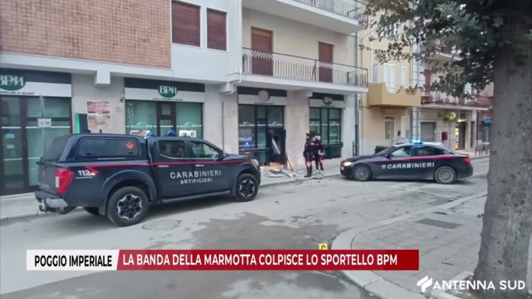 12 FEBBRAIO 2026 – POGGIO IMPERIALE, LA BANDA DELLA MARMOTTA COLPISCE LO SPORTELLO BPM