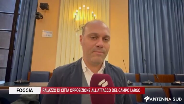 12 FEBBRAIO 2026 –  FOGGIA:CRISI A PALAZZO CITTA’ , PARLA L’OPPOSIZIONE