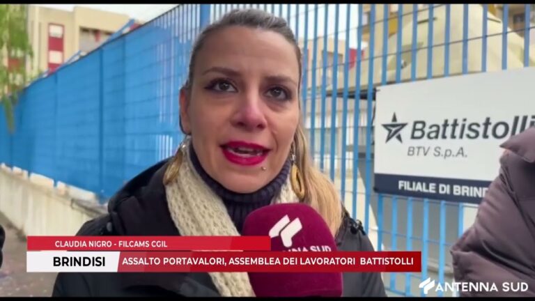 12 FEBBRAIO 2026 – BRINDISI: ASSALTO PORTAVALORI, ASSEMBLEA DEI LAVORATORI  BATTISTOLLI