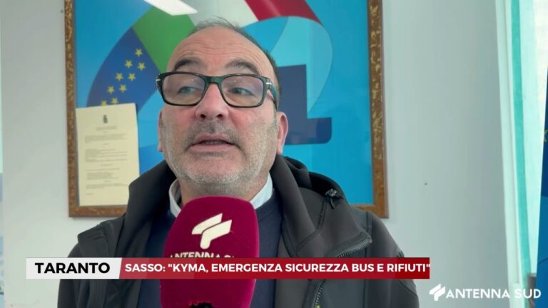 16 FEBBRAIO 2026 – TARANTO, SASSO: “KYMA, EMERGENZA SICUREZZA BUS E RIFIUTI”