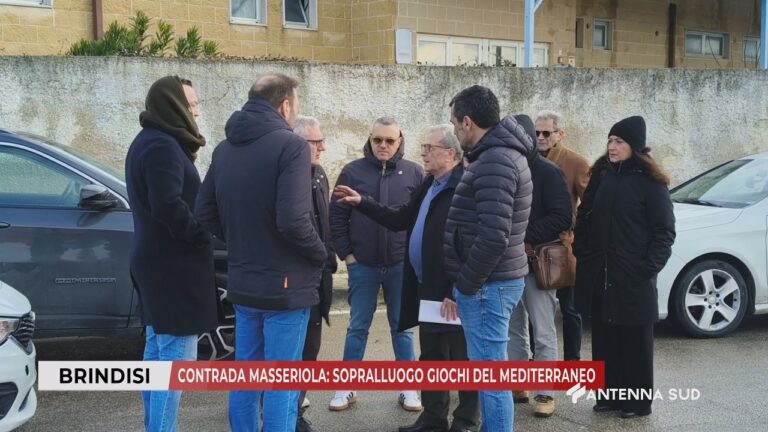 17 FEBBRAIO 2026 – BRINDISI – CONTRADA MASSERIOLA, SOPRALLUOGO GIOCHI DEL MEDITERRANEO