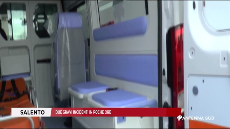 16 FEBBRAIO 2026   SALENTO   DUE GRAVI INCIDENTI IN POCHE ORE