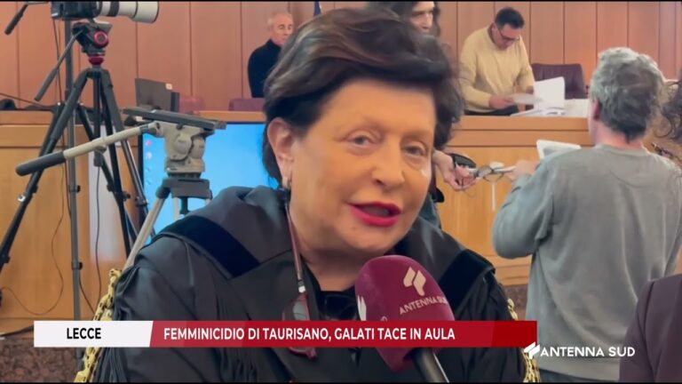 17 FEBBRAIO 2026   LECCE    FEMMINICIDIO DI TAURISANO, GALATI TACE IN AULA
