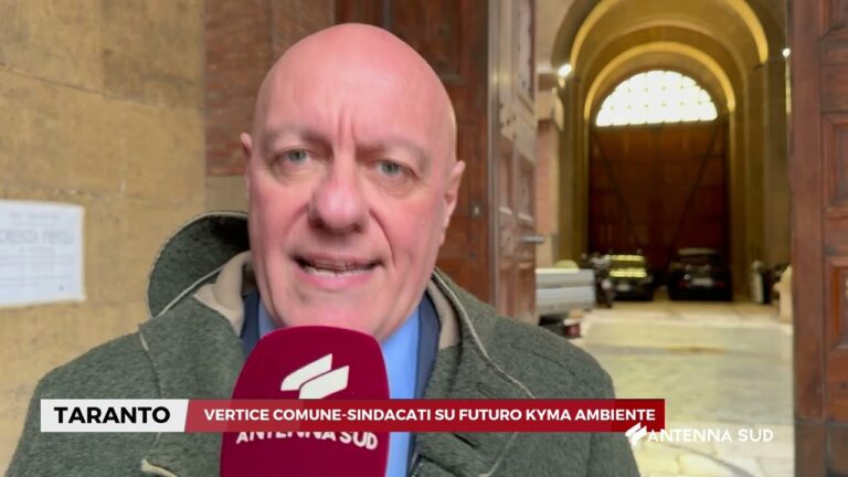17 FEBBRAIO 2026 – TARANTO – VERTICE COMUNE-SINDACATI SU FUTURO KYMA AMBIENTE