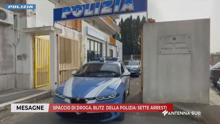 19 FEBBRAIO 2026 – MESAGNE (BR) – SPACCIO DI DROGA, BLITZ  DELLA POLIZIA: SETTE ARRESTI