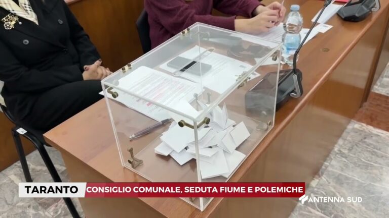 19 FEBBRAIO 2026 – TARANTO – CONSIGLIO COMUNALE, SEDUTA FIUME E POLEMICHE