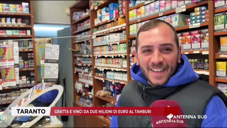 20 FEBBRAIO 2026 – TARANTO – GRATTA E VINCI DA DUE MILIONI DI EURO AL TAMBURI