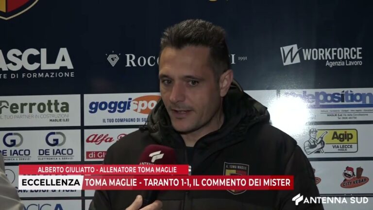20 FEBBRAIO 2026 – ECCELLENZA: TOMA MAGLIE – TARANTO 1-1, IL COMMENTO DEI MISTER