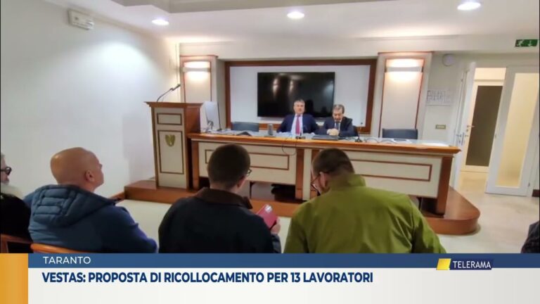 TARANTO  Vestas: proposta di ricollocamento per 13 lavoratori