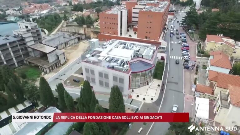 20 FEBBRAIO 2026 – SAN GIOVANNI ROTONDO / LA REPLICA DELLA FONDAZIONE CASA SOLLIEVO AI SINDACATI