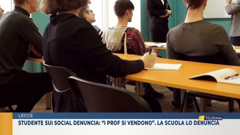LECCE. STUDENTE SUI SOCIAL DENUNCIA: “I PROF SI VENDONO”. LA SCUOLA LO DENUNCIA