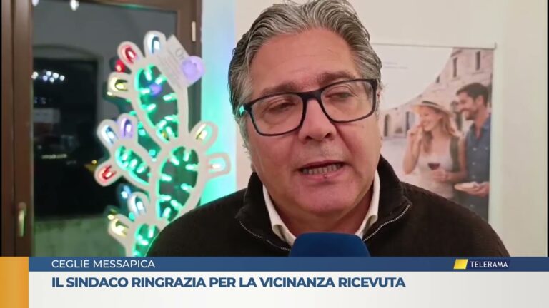 Il sindaco ringrazia per la vicinanza ricevuta