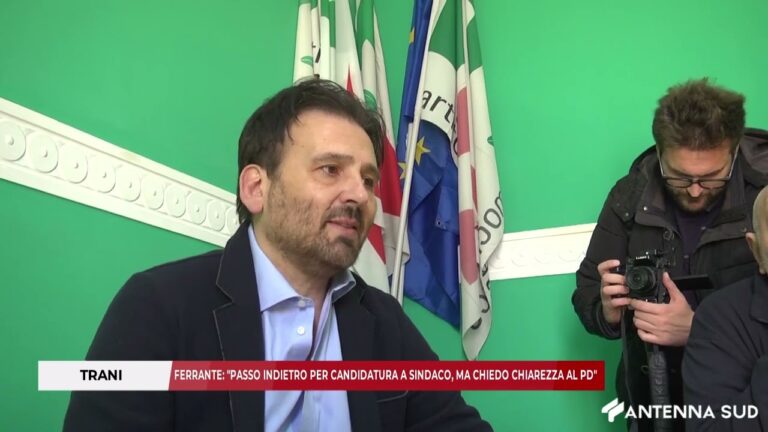 26 FEBBRAIO 2026 –  TRANI FERRANTE PASSO INDIETRO PER CANDIDATURA A SINDACO