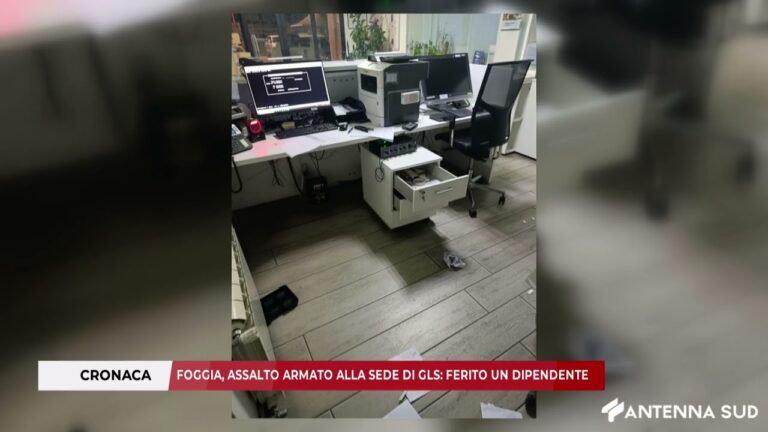 26 FEBBRAIO 2026 – 04 FOGGIA, ASSALTO ARMATO ALLA SEDE DI GLS: FERITO UN DIPENDENTE