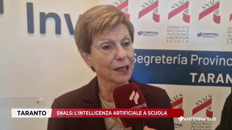 28 FEBBRAIO – TARANTO – SNALS: L’INTELLIGENZA ARTIFICIALE A SCUOLA