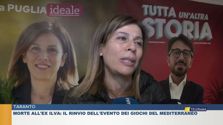 Taranto, morte all’ex Ilva: il rinvio dell’evento dei Giochi del Mediterraneo