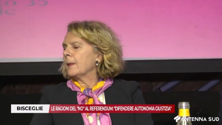 28 FEBBRAIO 2026 – BISCEGLIE,  LE RAGIONI DEL “NO” AL REFERENDUM: “DIFENDERE AUTONOMIA GIUSTIZIA”