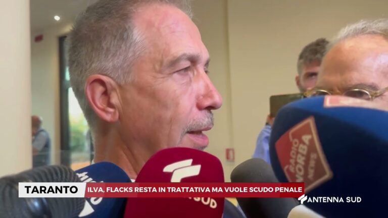 01 MARZO 2026   TARANTO   ILVA, FLACKS RESTA IN TRATTATIVA MA CHIEDE SCUDO PENALE