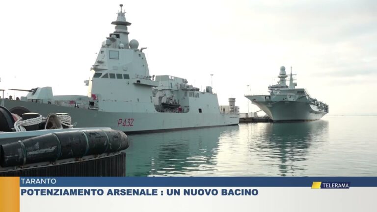 Taranto, potenziamento arsenale: un nuovo bacino