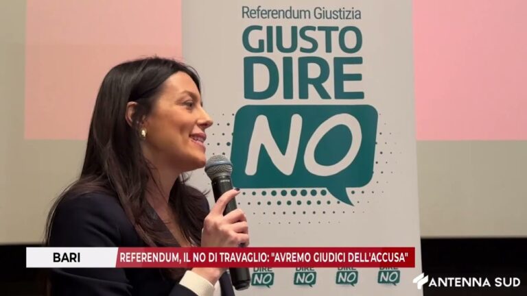 3 MARZO 2026 – BARI REFERENDUM, IL NO DI TRAVAGLIO: “AVREMO GIUDICI DELL’ACCUSA”