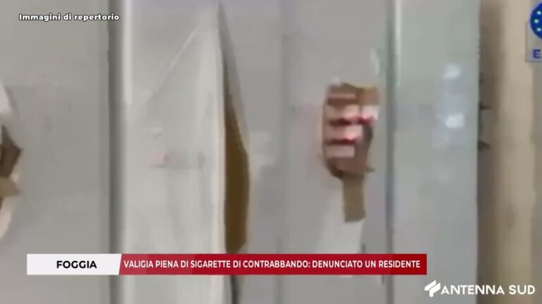 3 MARZO 2206 – FOGGIA: VALIGIA PIENA DI SIGARETTE DI CONTRABBANDO, DENUNCIATO UN RESIDENTE