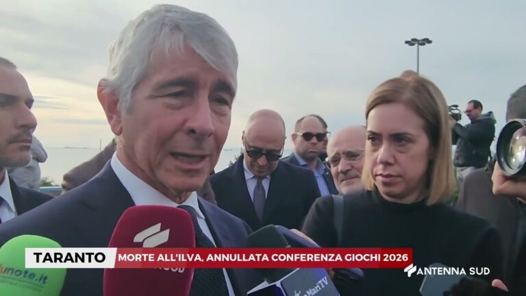 02 MARZO 2026   TARANTO   MORTE ALL’ILVA, ANNULLATA CONFERENZA GIOCHI 2026