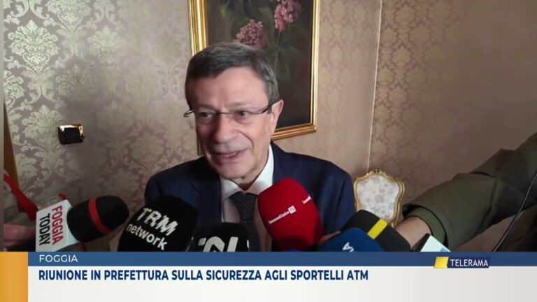 FOGGIA. Riunione in Prefettura sulla sicurezza agli sportelli ATM