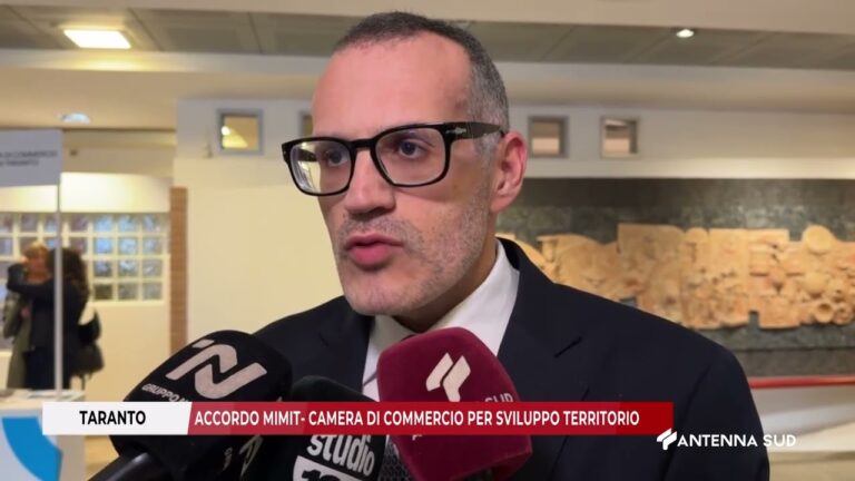 02 MARZO 2026  – TARANTO – ACCORDO MIMIT  CAMERA DI COMMERCIO PER SVILUPPO TERRITORIO
