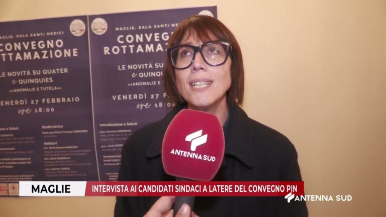 03 MARZO 2026 – MAGLIE (LE) – INTERVISTA AI CANDIDATI SINDACI A LATERE DEL CONVEGNO PIN