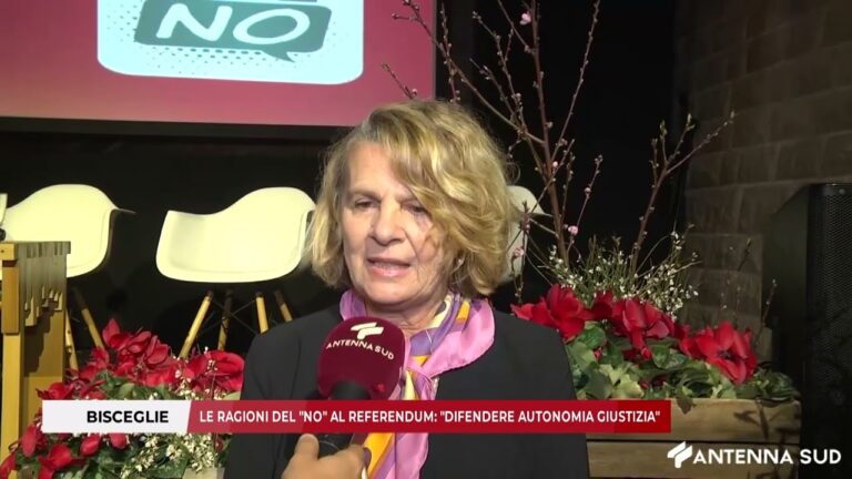 28 FEBBRAIO 2026 – BISCEGLIE, LE RAGIONI DEL “NO” AL REFERENDUM: ROSSELLA CALIA DI PINTO