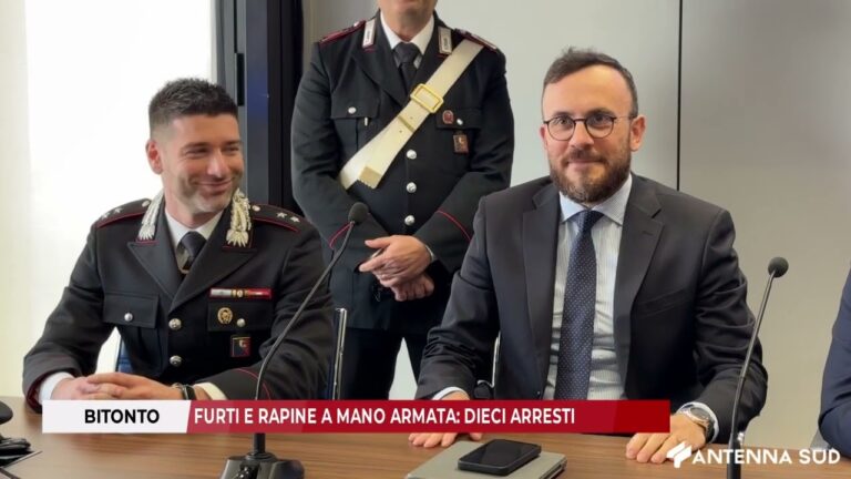 4 MARZO 2026 – BITONTO, FURTI E RAPINE A MANO ARMATA: 10 ARRESTI