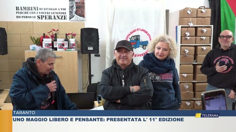 TARANTO UNO MAGGIO LIBERO E PENSANTE: PRESENTATA L’11° EDIZIONE