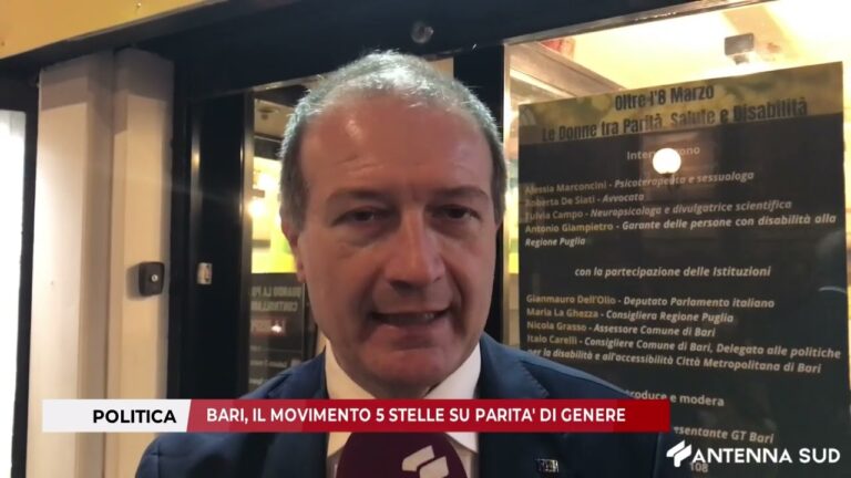 5 MARZO 2026 – BARI, IL MOVIMENTO CINQUE STELLE SU PARITA’ DI GENERE