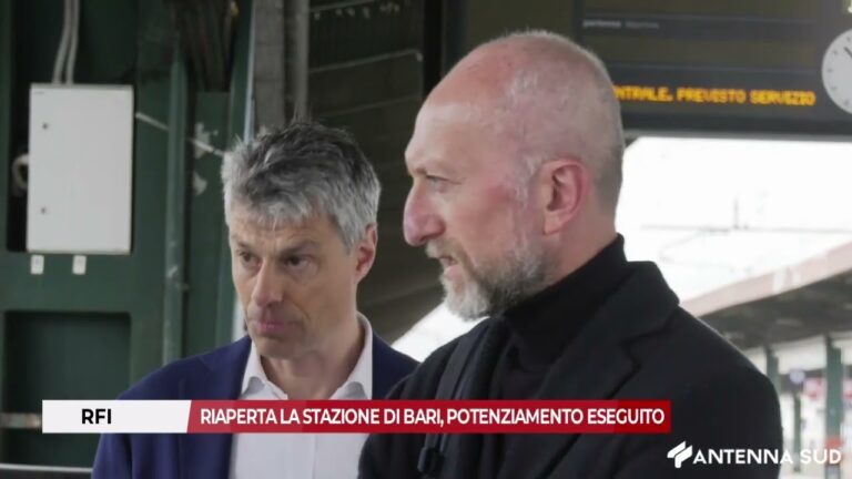 8 MARZO 2026 – RFI, RIAPERTA LA STAZIONE DI BARI: POTENZIAMENTO ESEGUITO