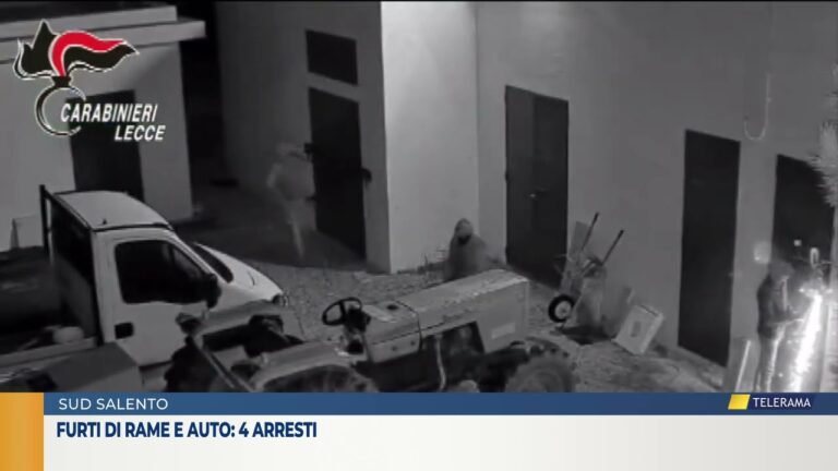 FURTI DI RAME E AUTO: 4 ARRESTI