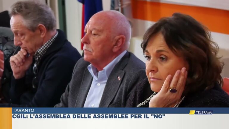 TARANTO CGIL: L’ASSEMBLEA DELLE ASSEMBLEE PER IL “NO”