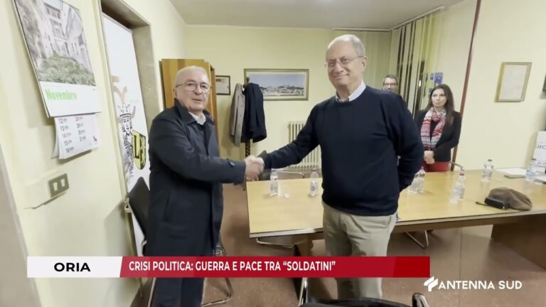 09 MARZO 2026   ORIA   CRISI POLITICA   GUERRA E PACE TRA “SOLDATINI”