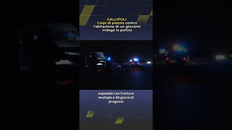 5 colpi di pistola esplosi contro il portone e le auto di un trentaduenne. Sabato sera a Gallipoli.