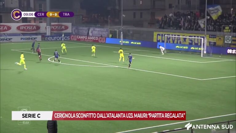 10 MARZO 2026 – SERIE C: CERIGNOLA SCONFITTO DALL’ATALANTA U23  MAIURI: “PARTITA REGALATA”