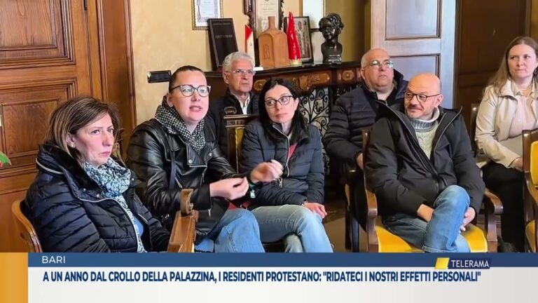 BARI A UN ANNO DAL CROLLO DELLA PALAZZINA, I RESIDENTI PROTESTANO