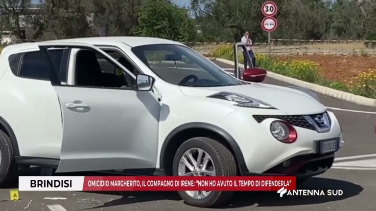 10 MARZO 2026 – BRINDISI – OMICIDIO MARGHERITO, COMPAGNO IRENE: “NON HO AVUTO TEMPO DI DIFENDERLA”