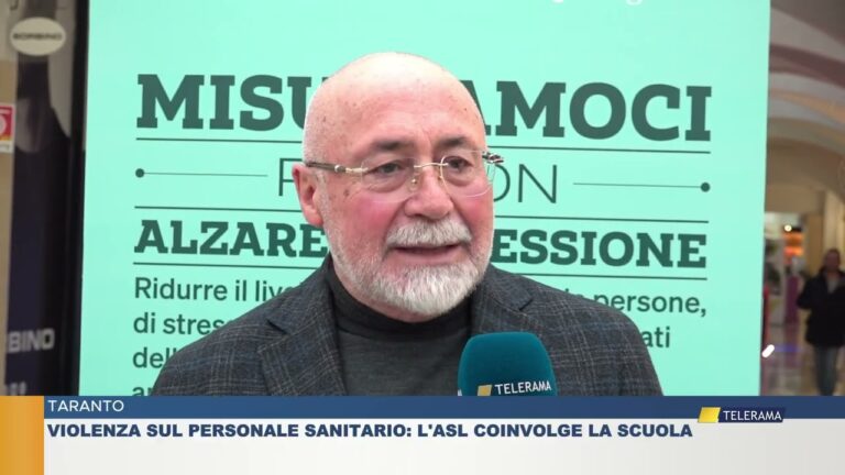 Taranto, violenza sul personale sanitario: l’ASL coinvolge la scuola